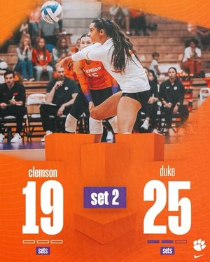 Image post by @ClemsonVB on Twitter
