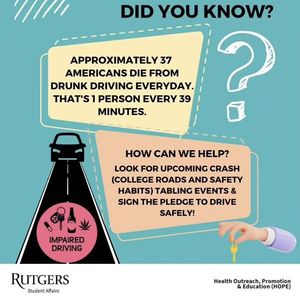Image post by @rustudenthealth on Instagram