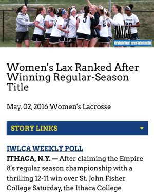 Image post by @ithacawlax on Instagram
