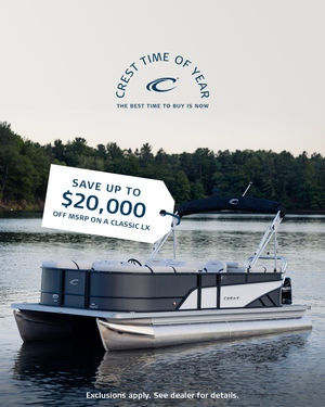 Image post by @crestpontoonboats on Instagram