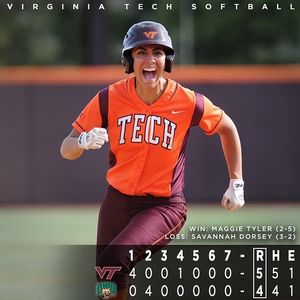 Image post by @hokiessoftball on Instagram