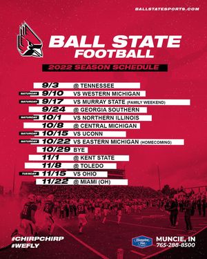 Image post by @ballstatefb on Instagram