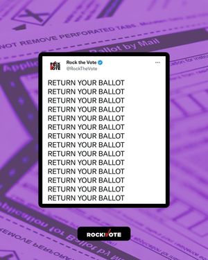 Image post by @rockthevote on Instagram