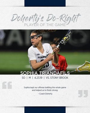 Image post by @pennstatewlax on Instagram