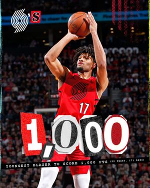 Image post by @trailblazers on Twitter