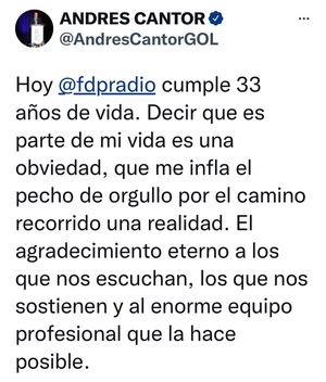 Image post by @andrescantorgol on Instagram