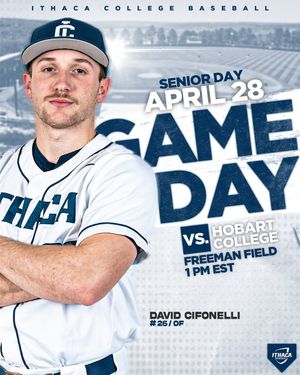 Image post by @Ithaca_Baseball on Twitter
