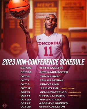 Image post by @ConcordiaMensBasketball on Facebook