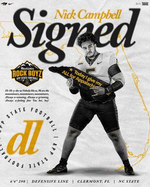 Image post by @appstate_fb on Instagram