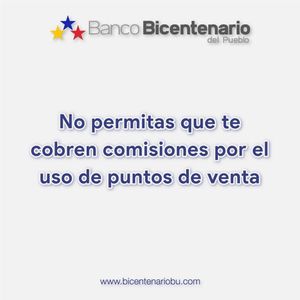 Image post by @bancobicentenario on Instagram