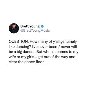 Image post by @brettyoungmusic on Instagram