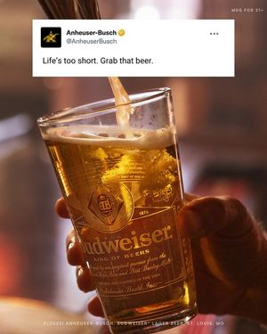 Image post by @AnheuserBusch on Facebook