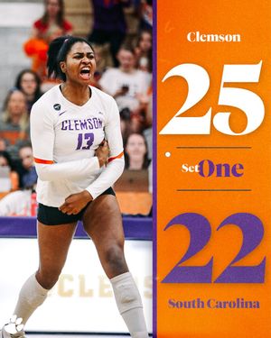 Image post by @clemsonvb on Twitter
