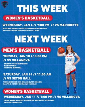 Image post by @DePaulBlueDemons on Facebook