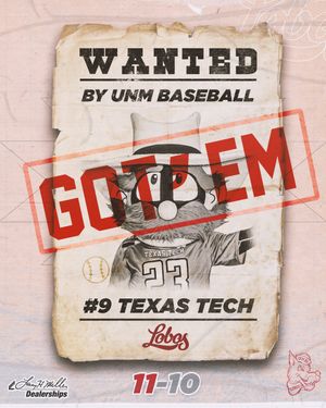 Image post by @UNMLoboBaseball on Twitter