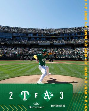 Image post by @Athletics on Twitter