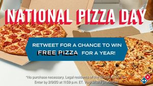 Image post by @dominos on Twitter