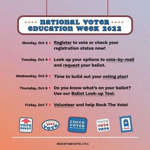 Image post by @rockthevote on Instagram