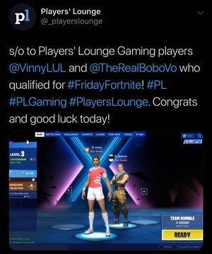 Image post by @playersloungegaming on Facebook