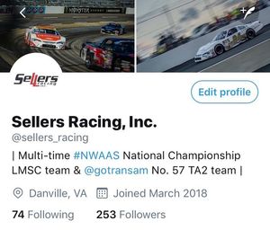 Image post by @SellersRacing on Facebook