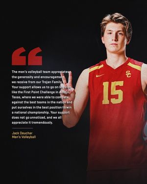 Image post by @uscmensvolley on Instagram