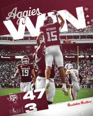 Image post by @aggiefootball on Instagram