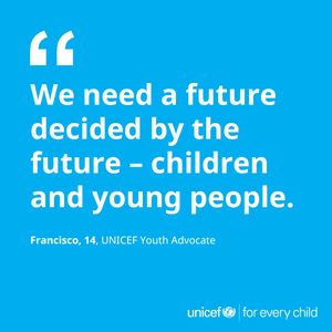 Image post by @UNICEF on Twitter
