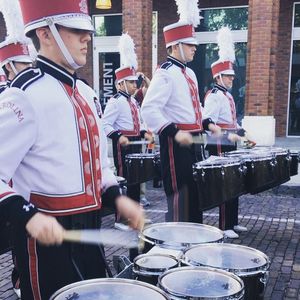 Image post by @carolinabanddrumline on Instagram