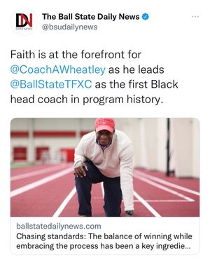 Image post by @ballstatetfxc on Instagram