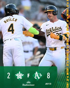 Image post by @Athletics on Twitter/X