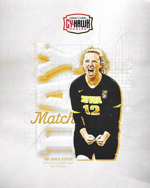 Image post by @IowaVolleyball on Twitter