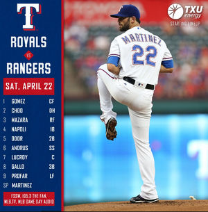 Image post by @rangersdetexas on Facebook
