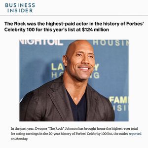 Image post by @therock on Instagram