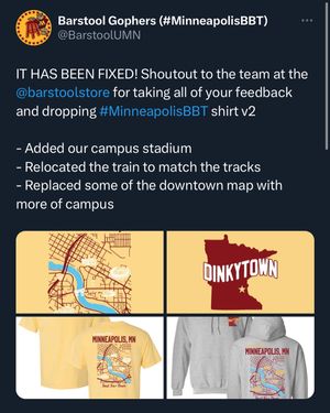 Image post by @barstoolgophers on Instagram