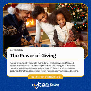 Image post by @childsavinginstitute on Instagram