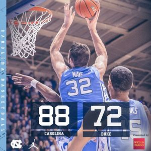 Image post by @UNC_Basketball on Twitter
