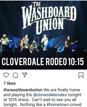 Image post by @cloverdalerodeo on Instagram