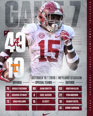 Image post by @alabamafbl on Instagram