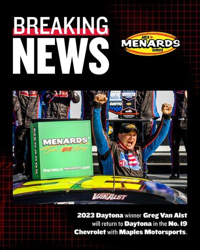 Image post by @ARCA_Racing on Twitter