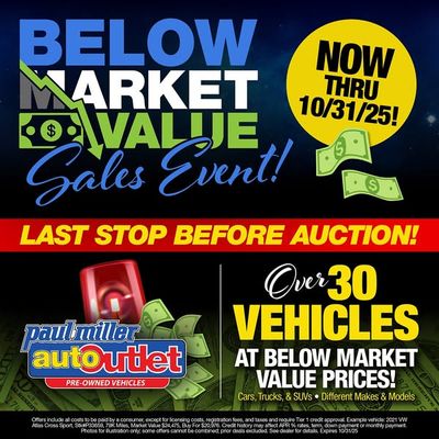 Image post by @PaulMillerAutoOutlet on Facebook