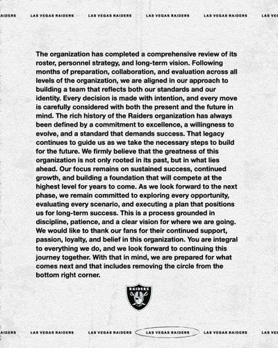 Image post by @raiders on Instagram