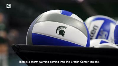 Video post by @MSU_Volleyball on Twitter/X