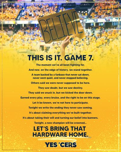Image post by @Pacers on Twitter