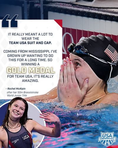 Image post by @USAswimming on Facebook