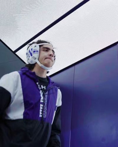 Video post by @NUWrestle on Twitter