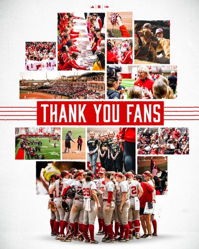 Image post by @HuskerSoftball on Twitter
