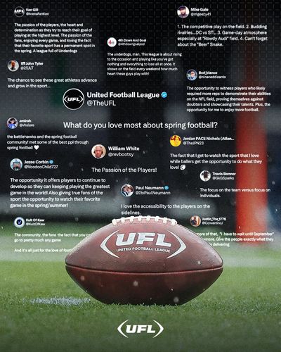 Image post by @TheUFL on Twitter