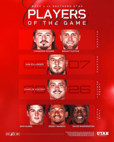 Image post by @Utah_Football on Twitter