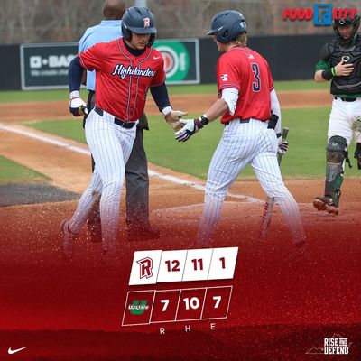 Image post by @RadfordBaseball on Twitter