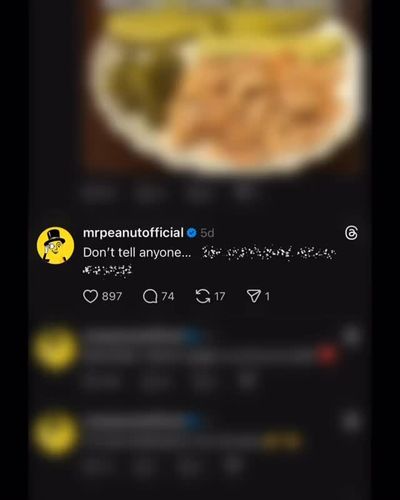 Video post by @mrpeanutofficial on Instagram